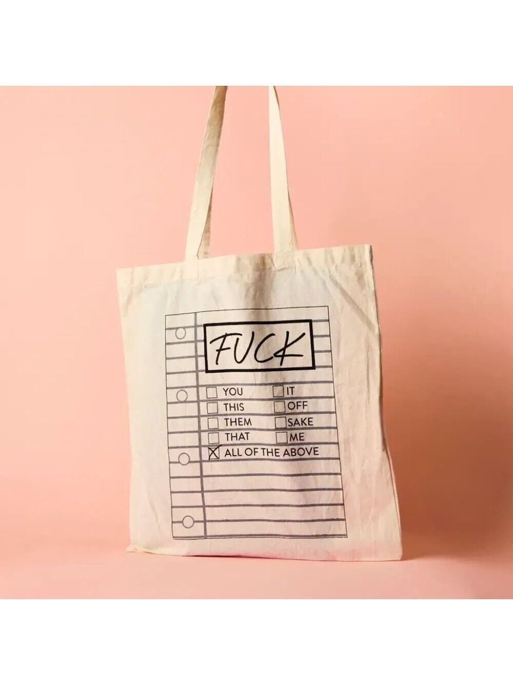 ($7) F*ck Tick List Tote